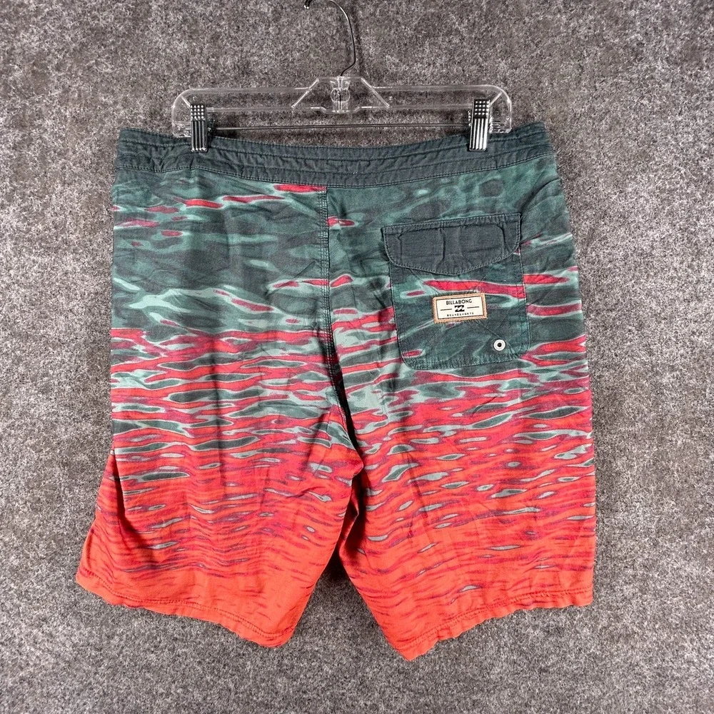 Billabong All Day Sunset‎ Lo Tides Board Shorts Mens Blue Orange Water Shade